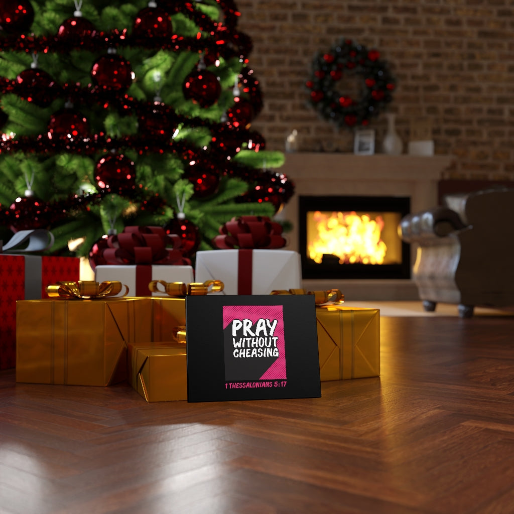 Scripture Walls Pray Without Cheasing 1 Thessalonians 5:17 Bible Verse Canvas Christian Wall Art Ready to Hang Unframed-Express Your Love Gifts