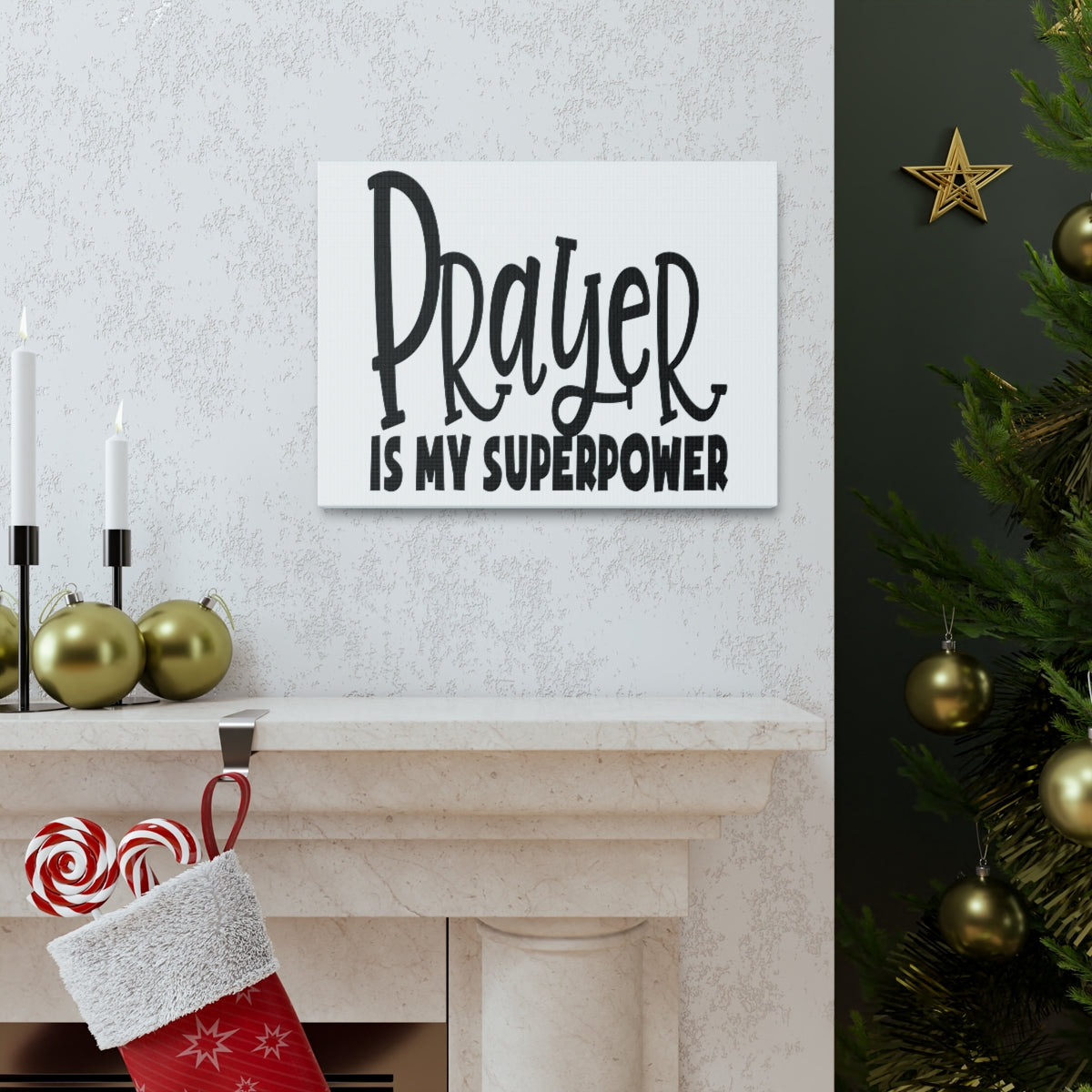 Scripture Walls Prayer Is My Superpower Mark 9:29 Christian Wall Art Print Ready to Hang Unframed-Express Your Love Gifts