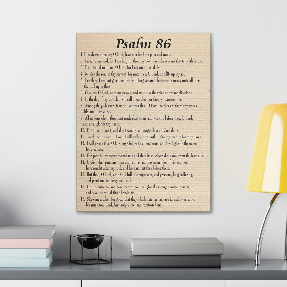 Scripture Walls Praying in Difficult Times Psalm 86:2 Bible Verse Canvas Christian Wall Art Ready to Hang Unframed-Express Your Love Gifts