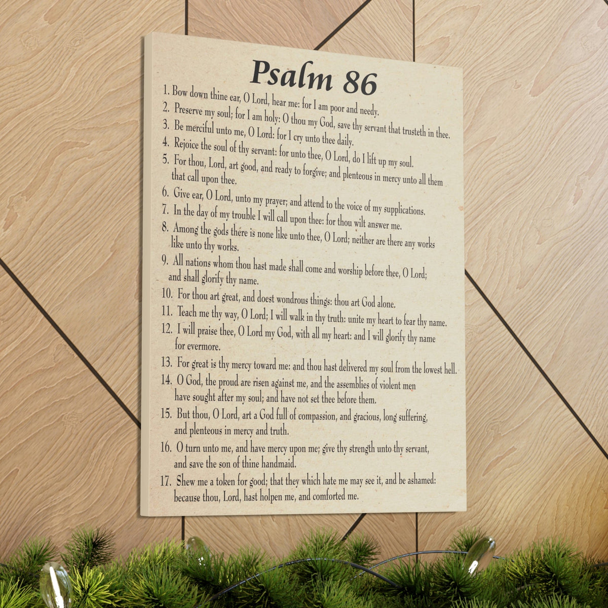 Scripture Walls Praying in Difficult Times Psalm 86:2 Bible Verse Canvas Christian Wall Art Ready to Hang Unframed-Express Your Love Gifts
