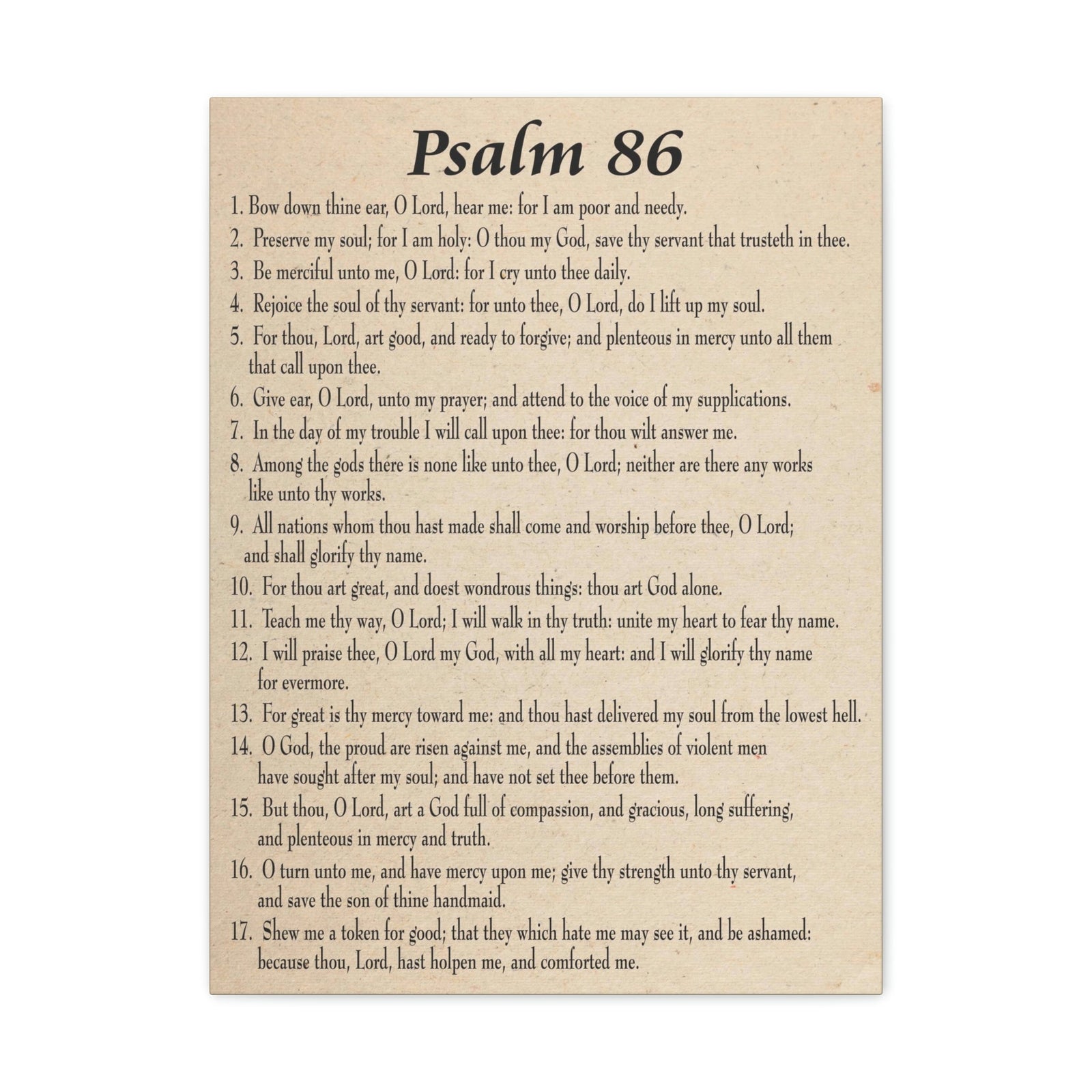 Scripture Walls Praying in Difficult Times Psalm 86:2 Bible Verse Canvas Christian Wall Art Ready to Hang Unframed-Express Your Love Gifts