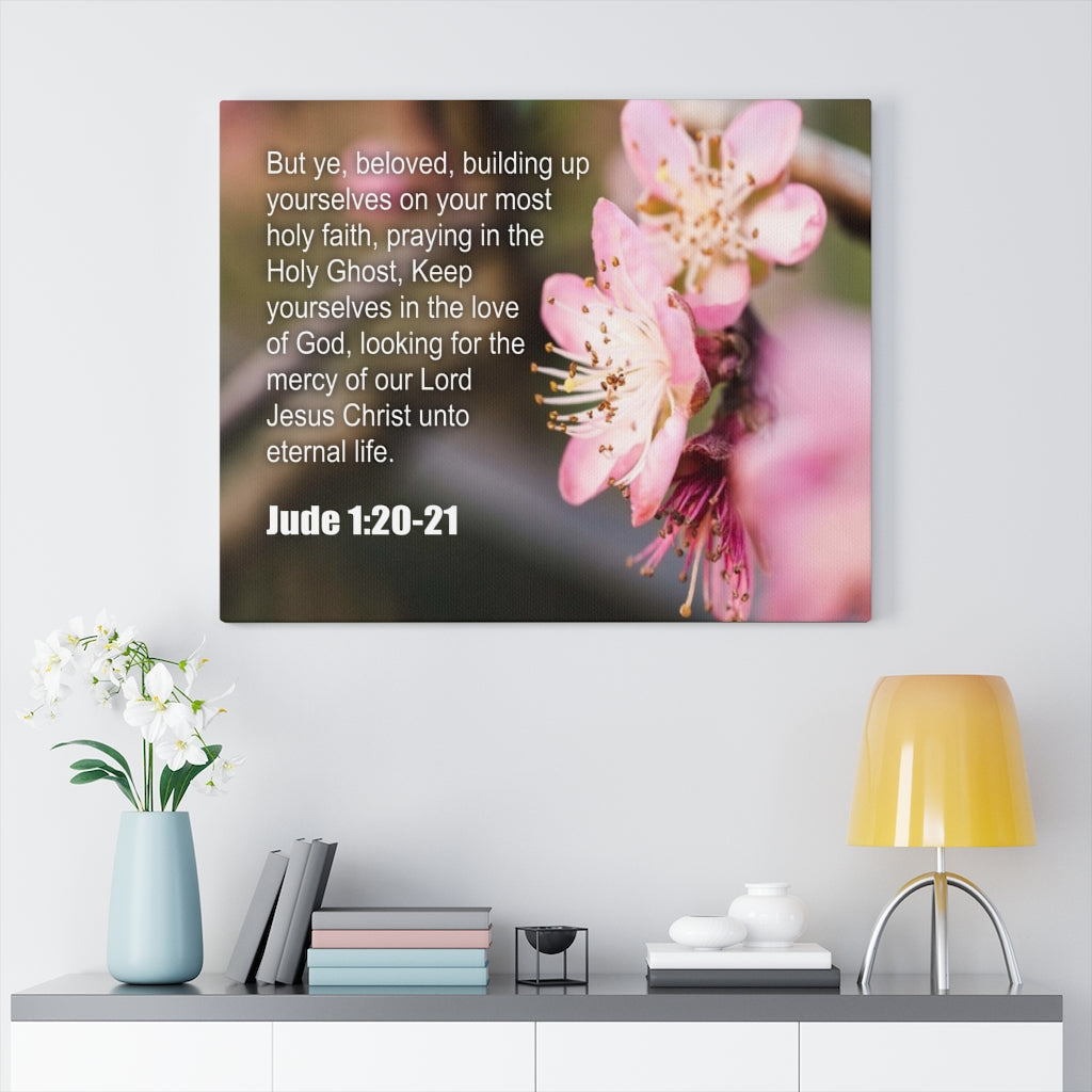 Scripture Walls Praying in The Holy Ghost Jude 1:20-21 Christian Wall Art Print Ready to Hang Unframed-Express Your Love Gifts