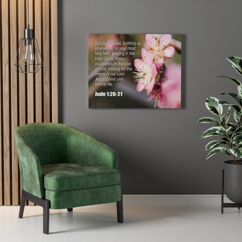 Scripture Walls Praying in The Holy Ghost Jude 1:20-21 Christian Wall Art Print Ready to Hang Unframed-Express Your Love Gifts
