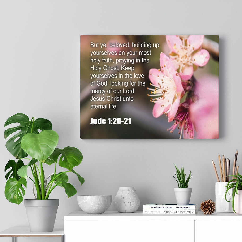 Scripture Walls Praying in The Holy Ghost Jude 1:20-21 Christian Wall Art Print Ready to Hang Unframed-Express Your Love Gifts
