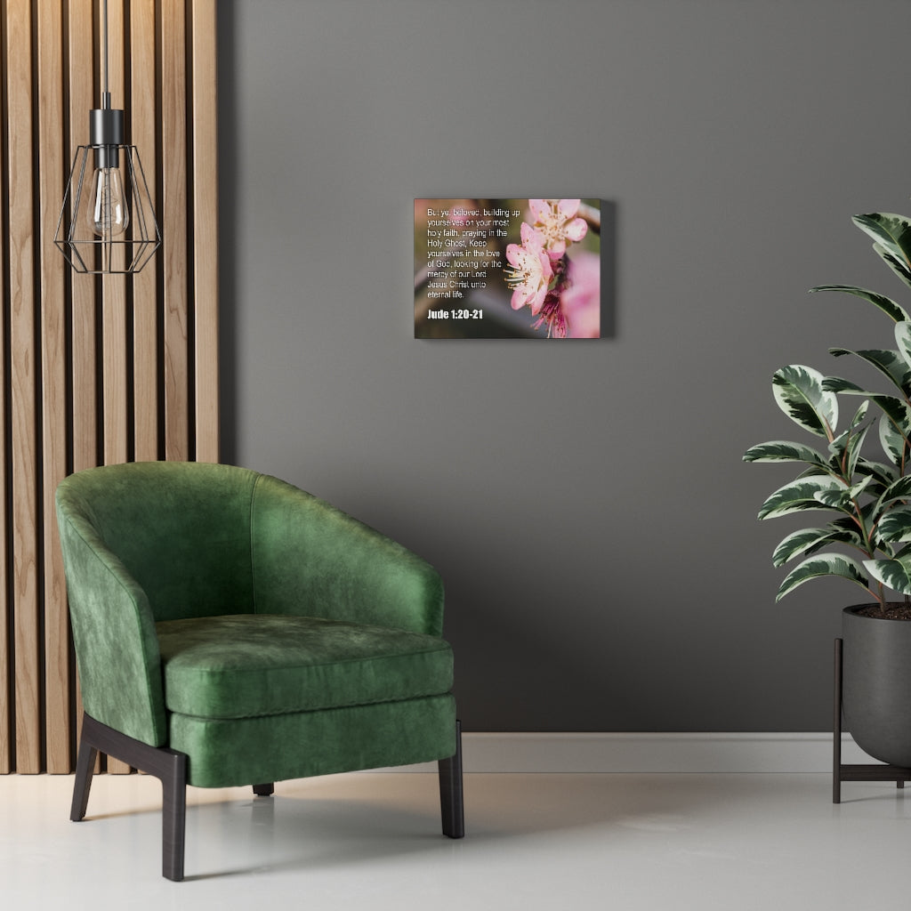 Scripture Walls Praying in The Holy Ghost Jude 1:20-21 Christian Wall Art Print Ready to Hang Unframed-Express Your Love Gifts