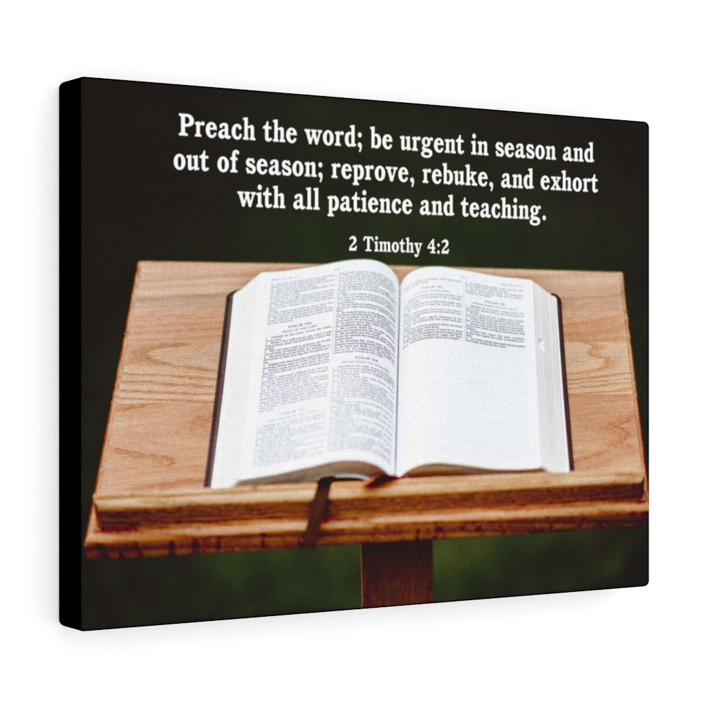 Scripture Walls Preach the Word 2 Timothy 4:2 Christian Home Decor Bible Art Unframed-Express Your Love Gifts