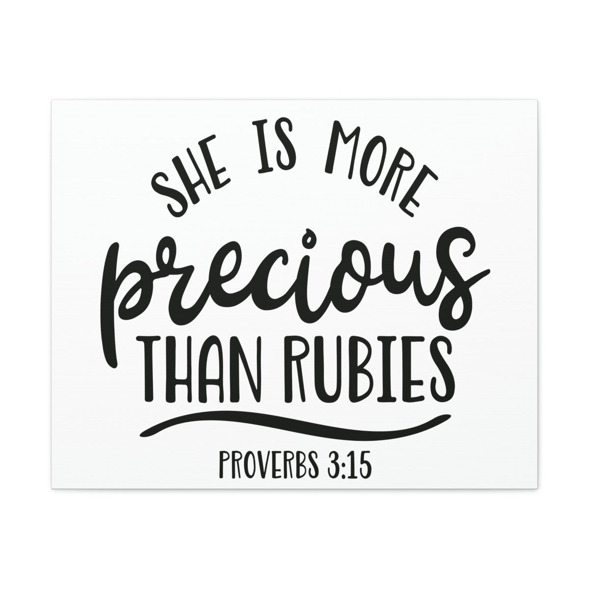 Scripture Walls Precious Than Rubies Proverbs 3:15 Cursive Christian Wall Art Bible Verse Print Ready to Hang Unframed-Express Your Love Gifts