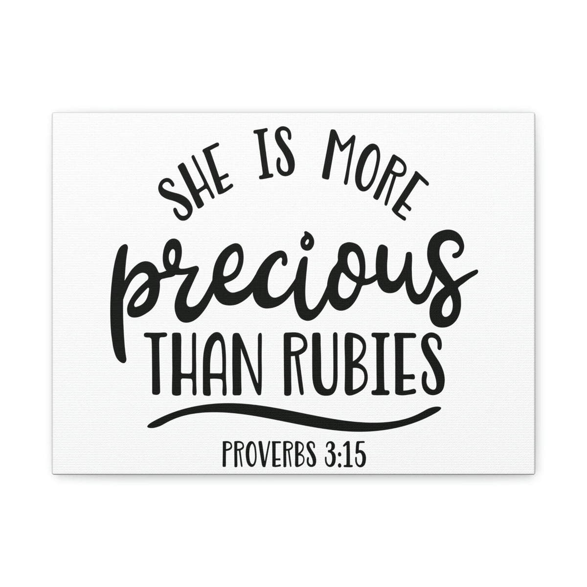 Scripture Walls Precious Than Rubies Proverbs 3:15 Cursive Christian Wall Art Bible Verse Print Ready to Hang Unframed-Express Your Love Gifts