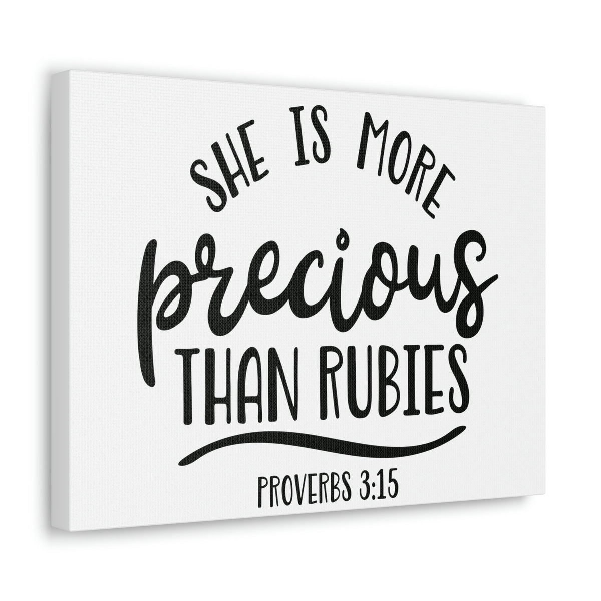 Scripture Walls Precious Than Rubies Proverbs 3:15 Cursive Christian Wall Art Bible Verse Print Ready to Hang Unframed-Express Your Love Gifts