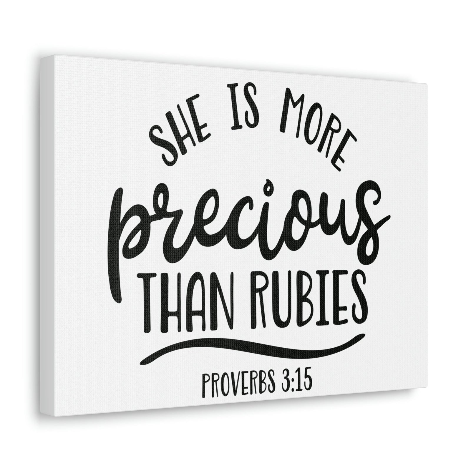 Scripture Walls Precious Than Rubies Proverbs 3:15 Cursive Christian Wall Art Bible Verse Print Ready to Hang Unframed-Express Your Love Gifts