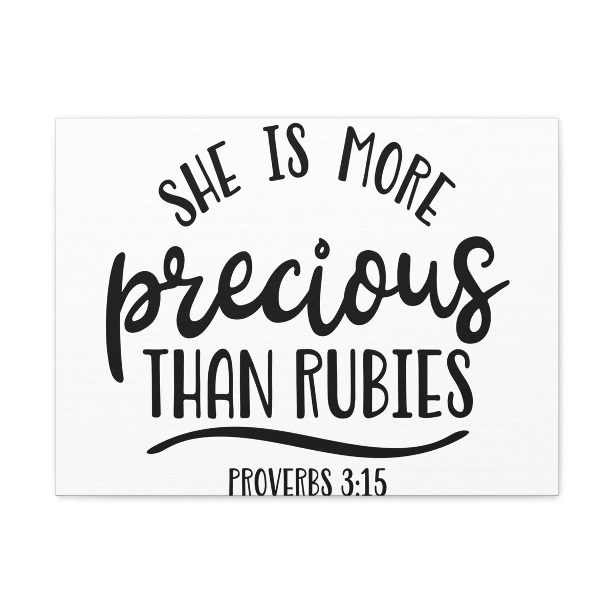Scripture Walls Precious Than Rubies Proverbs 3:15 Cursive Christian Wall Art Bible Verse Print Ready to Hang Unframed-Express Your Love Gifts