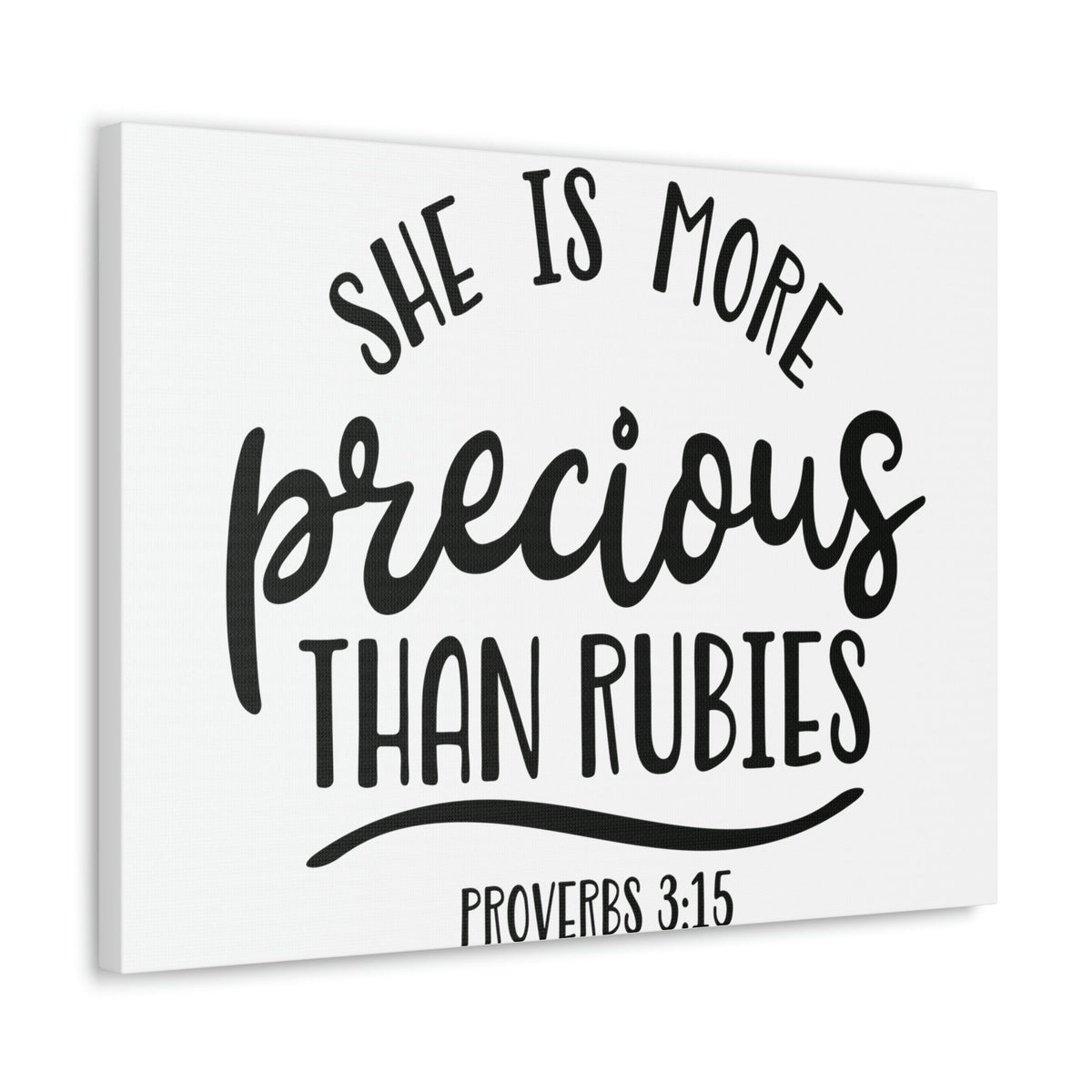 Scripture Walls Precious Than Rubies Proverbs 3:15 Cursive Christian Wall Art Bible Verse Print Ready to Hang Unframed-Express Your Love Gifts