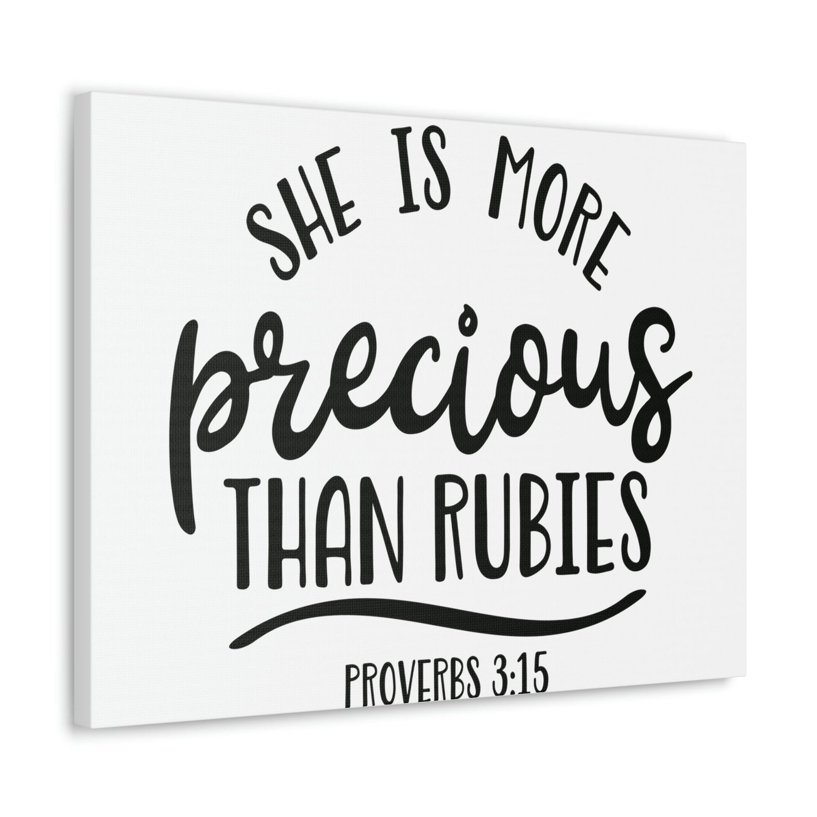 Scripture Walls Precious Than Rubies Proverbs 3:15 Cursive Christian Wall Art Bible Verse Print Ready to Hang Unframed-Express Your Love Gifts