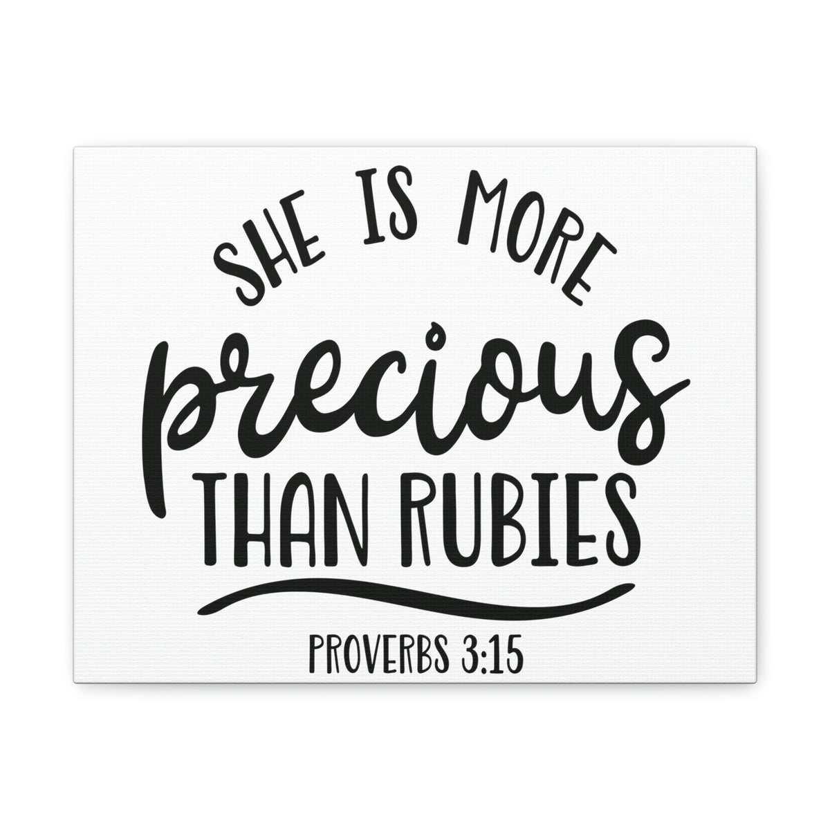 Scripture Walls Precious Than Rubies Proverbs 3:15 Cursive Christian Wall Art Bible Verse Print Ready to Hang Unframed-Express Your Love Gifts