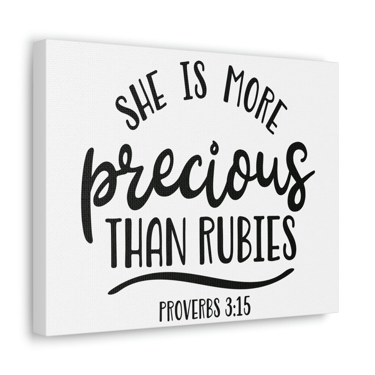 Scripture Walls Precious Than Rubies Proverbs 3:15 Cursive Christian Wall Art Bible Verse Print Ready to Hang Unframed-Express Your Love Gifts