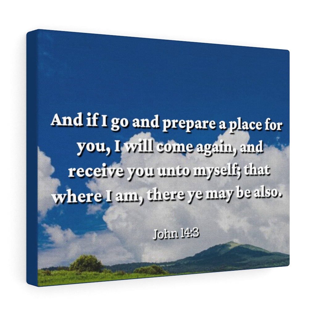 Scripture Walls PrepAre A Place John 14:3 Bible Verse Canvas Christian Wall Art Ready to Hang Unframed-Express Your Love Gifts