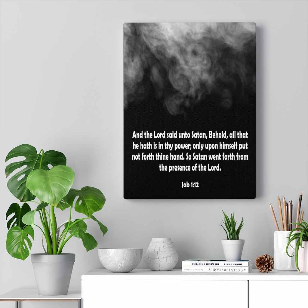 Scripture Walls Presence of the Lord Job 1:12 Bible Verse Canvas Christian Wall Art Ready to Hang Unframed-Express Your Love Gifts