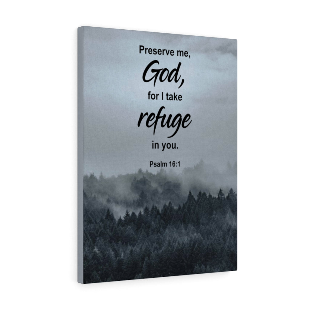 Scripture Walls Preserve Me God Psalm 16:1 Bible Verse Canvas Christian Wall Art Ready to Hang Unframed-Express Your Love Gifts