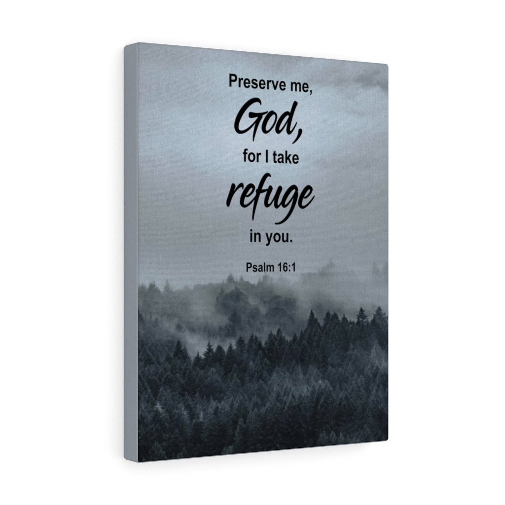 Scripture Walls Preserve Me God Psalm 16:1 Bible Verse Canvas Christian Wall Art Ready to Hang Unframed-Express Your Love Gifts