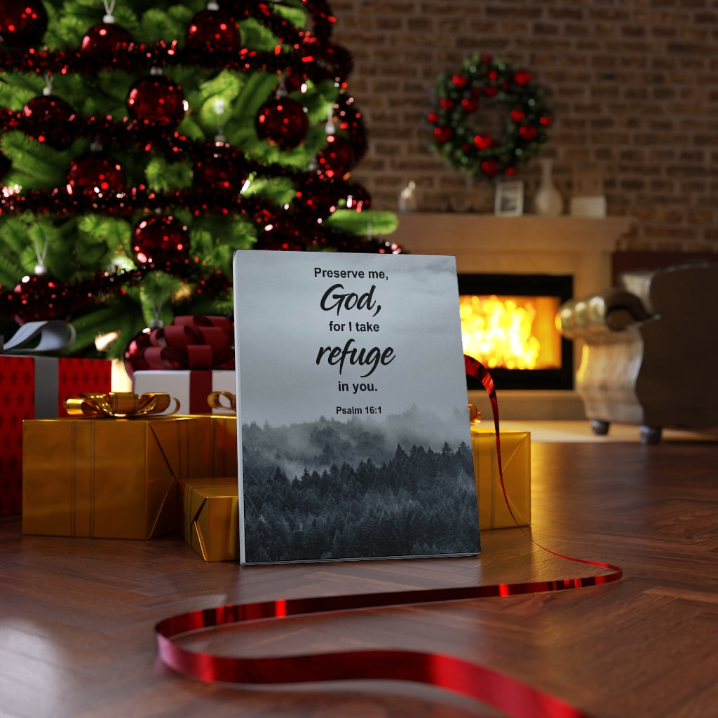 Scripture Walls Preserve Me God Psalm 16:1 Bible Verse Canvas Christian Wall Art Ready to Hang Unframed-Express Your Love Gifts
