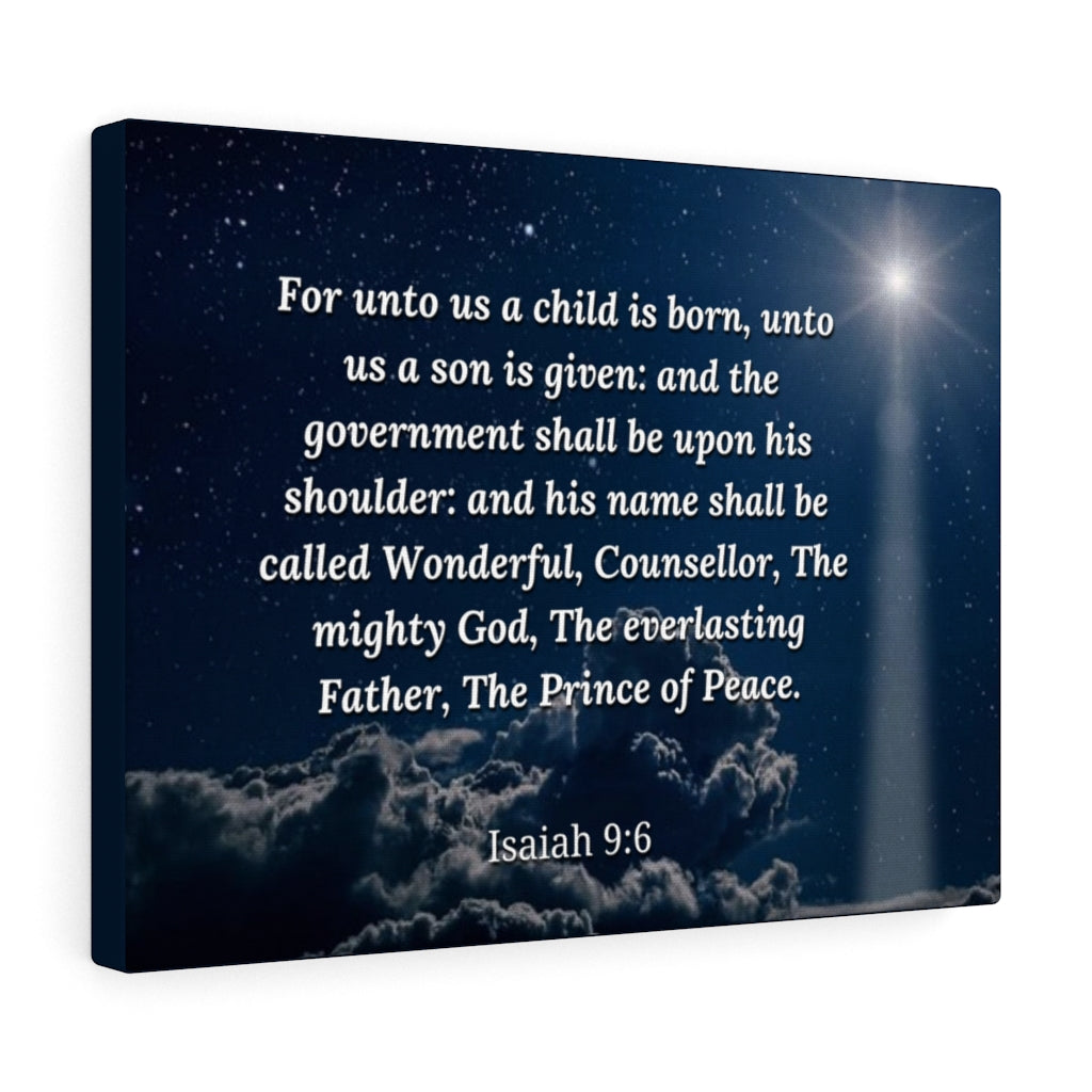 Scripture Walls Prince Of Peace Isaiah 9:6 Bible Verse Canvas Christian Wall Art Ready to Hang Unframed-Express Your Love Gifts