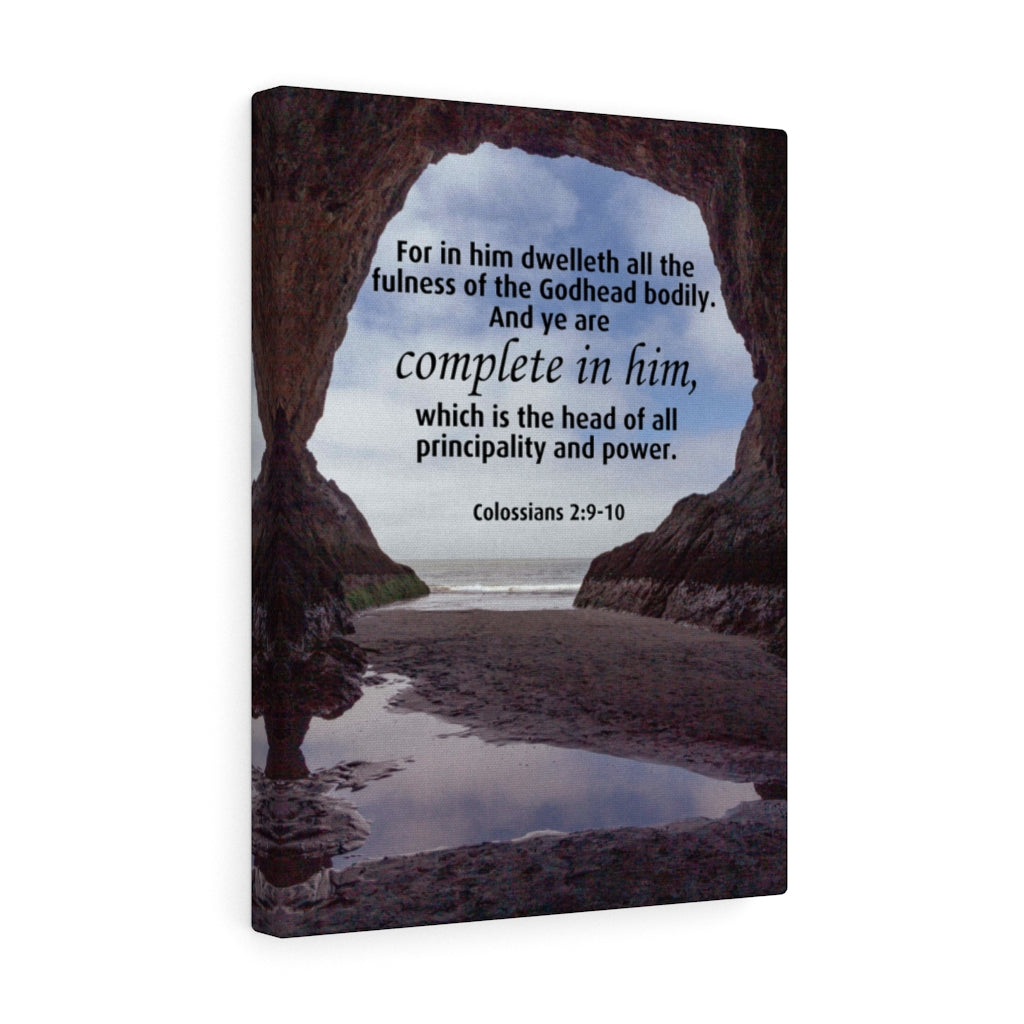 Scripture Walls Principality and Power Colossians 2:9-10 Bible Verse Canvas Christian Wall Art Ready to Hang Unframed-Express Your Love Gifts