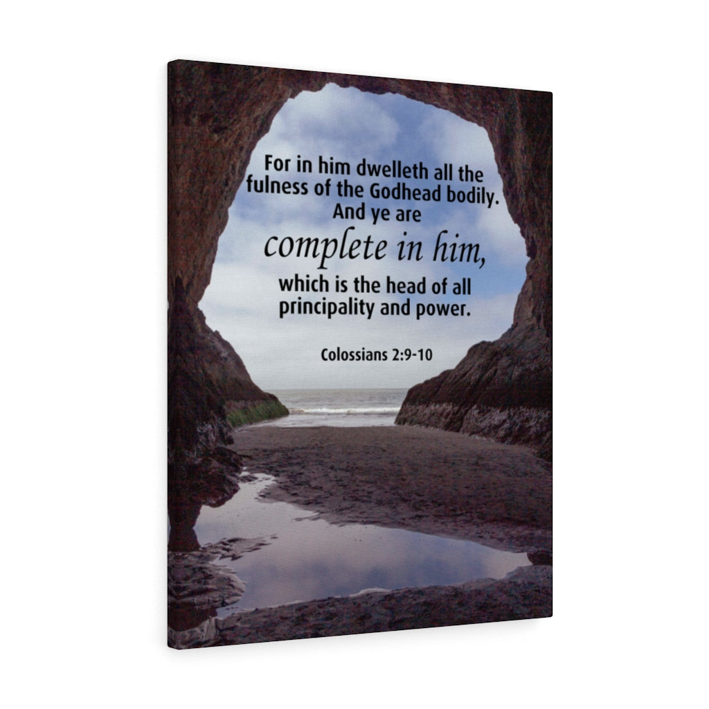 Scripture Walls Principality and Power Colossians 2:9-10 Bible Verse Canvas Christian Wall Art Ready to Hang Unframed-Express Your Love Gifts