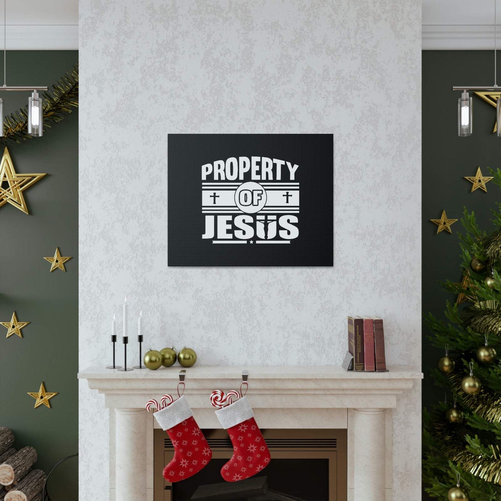 Scripture Walls Property Of Jesus 1 Corinthians 6:19 Cross Christian Wall Art Bible Verse Print Ready to Hang Unframed-Express Your Love Gifts