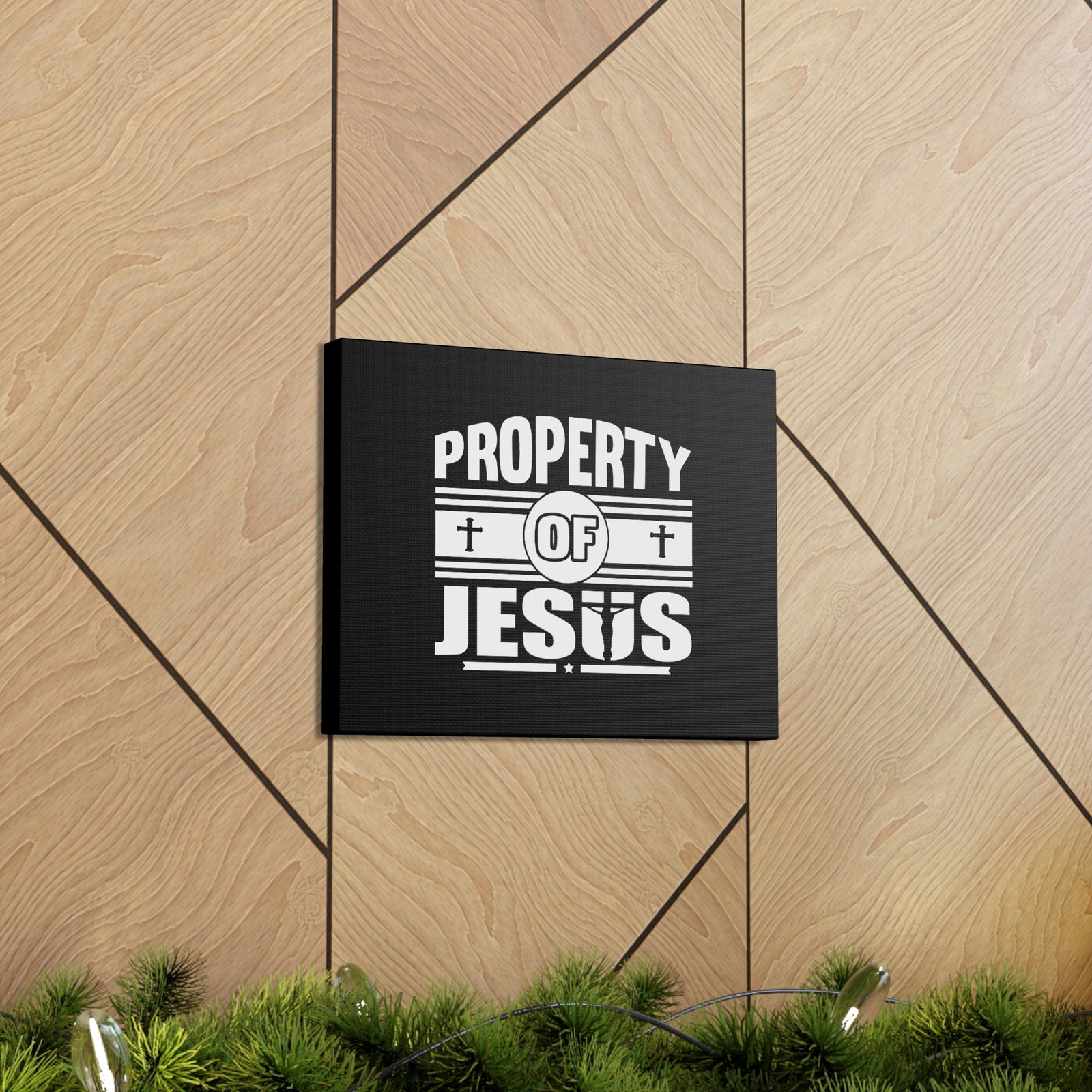 Scripture Walls Property Of Jesus 1 Corinthians 6:19 Cross Christian Wall Art Bible Verse Print Ready to Hang Unframed-Express Your Love Gifts