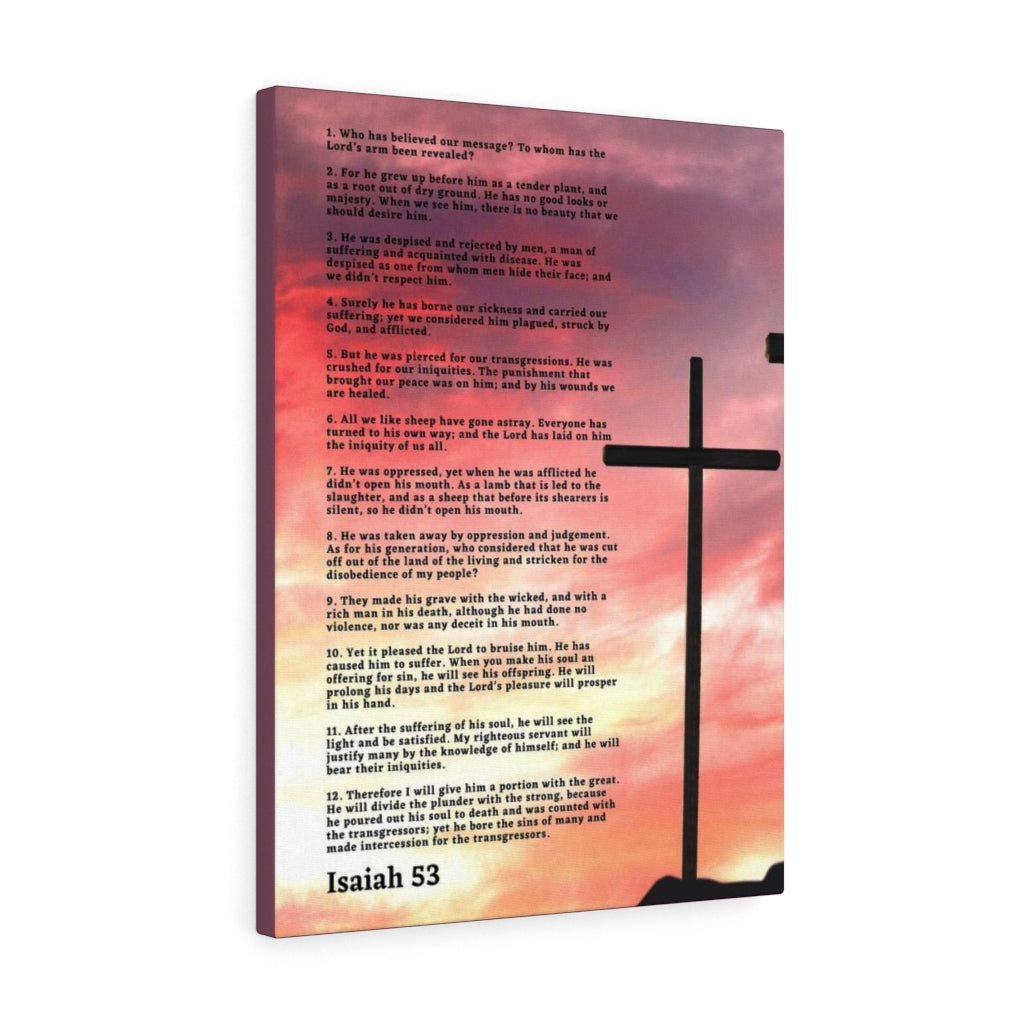 Scripture Walls Isaiah 53 Chapter Colored Bible Canvas Christian Wall Art Ready to Hang Unframed-Express Your Love Gifts