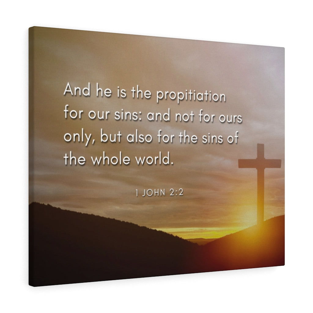 Scripture Walls Propitiation For Our Sins 1 John 2:2 Bible Verse Canvas Christian Wall Art Ready to Hang Unframed-Express Your Love Gifts