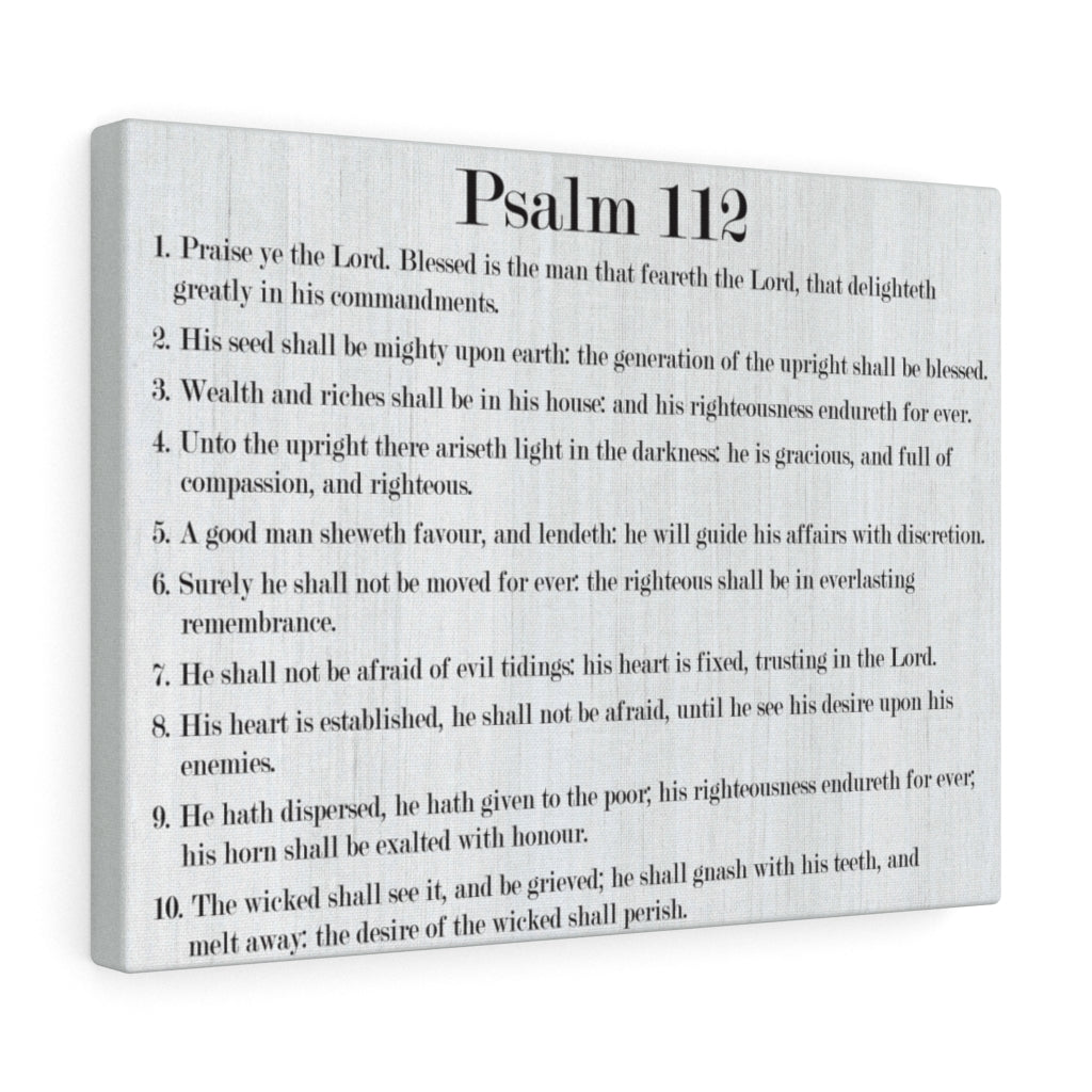 Scripture Walls Prosperity and Divine Favor Psalm 112 Bible Verse Canvas Christian Wall Art Ready to Hang Unframed-Express Your Love Gifts