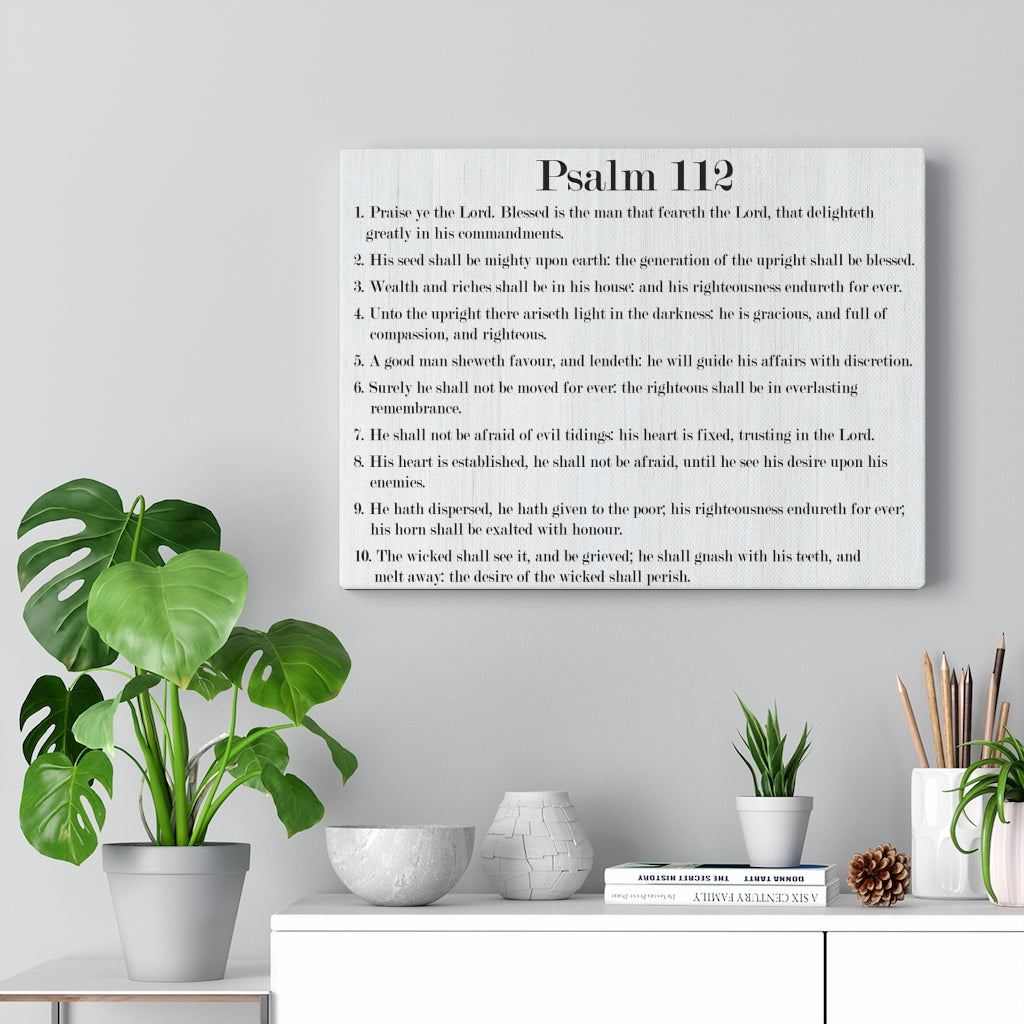 Scripture Walls Prosperity and Divine Favor Psalm 112 Bible Verse Canvas Christian Wall Art Ready to Hang Unframed-Express Your Love Gifts