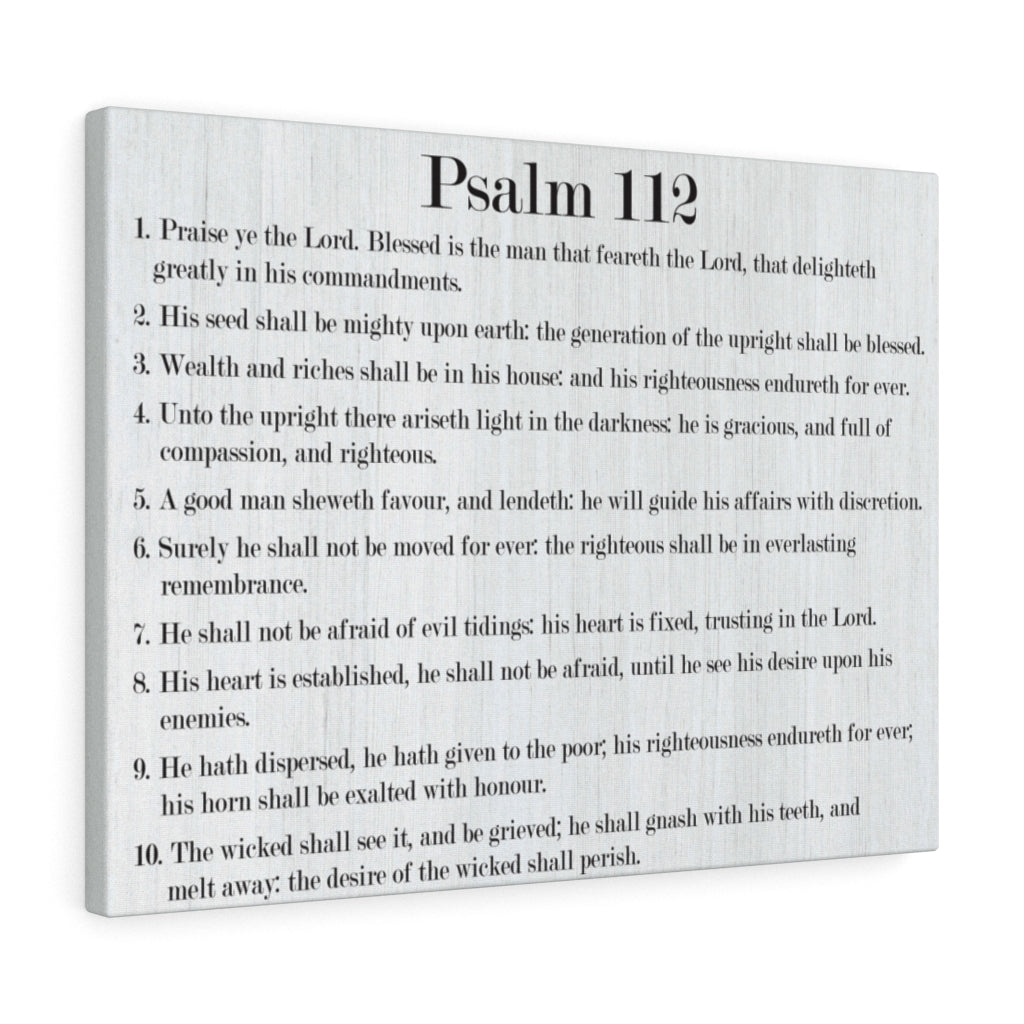 Scripture Walls Prosperity and Divine Favor Psalm 112 Bible Verse Canvas Christian Wall Art Ready to Hang Unframed-Express Your Love Gifts