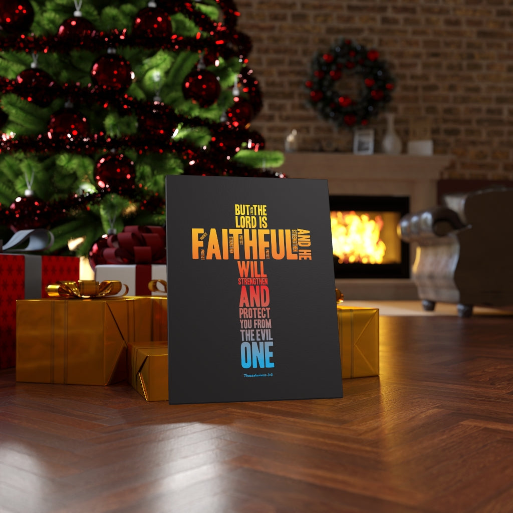 Scripture Walls Protect You From Evil Thessalonian 3:3 Bible Verse Canvas Christian Wall Art Ready to Hang Unframed-Express Your Love Gifts