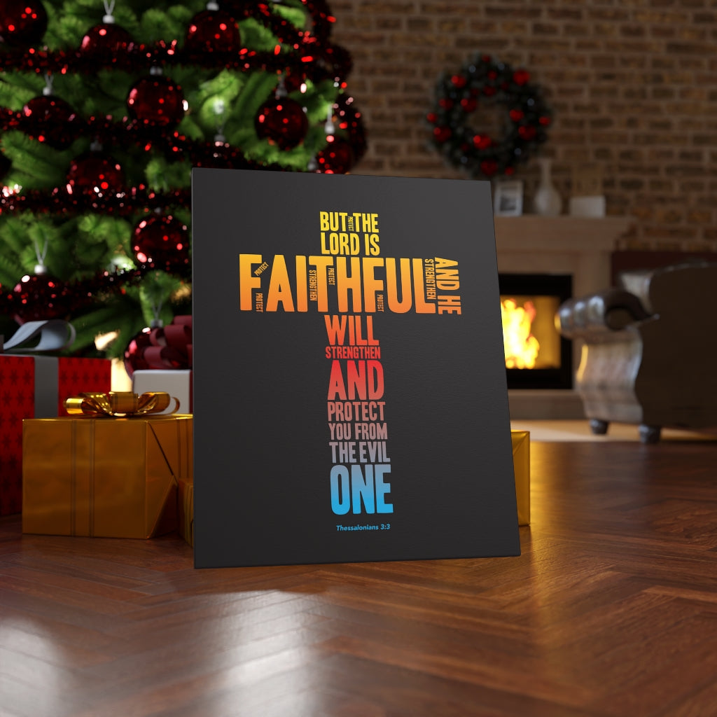 Scripture Walls Protect You From Evil Thessalonian 3:3 Bible Verse Canvas Christian Wall Art Ready to Hang Unframed-Express Your Love Gifts