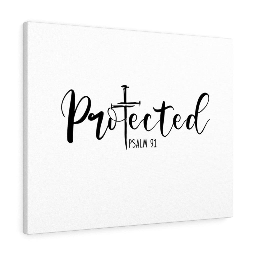 Scripture Walls Protected Cross Psalm 91 Bible Verse Canvas Christian Wall Art Ready to Hang Unframed-Express Your Love Gifts