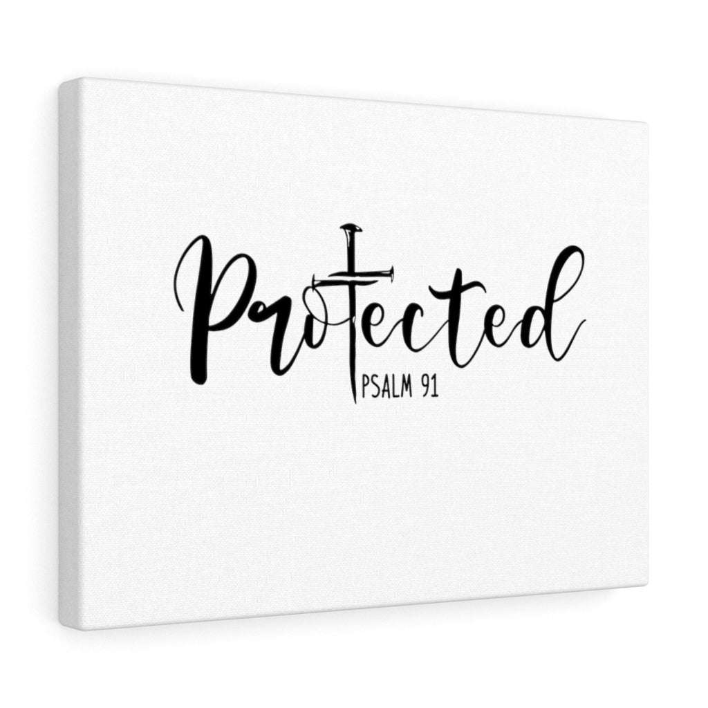 Scripture Walls Protected Cross Psalm 91 Bible Verse Canvas Christian Wall Art Ready to Hang Unframed-Express Your Love Gifts