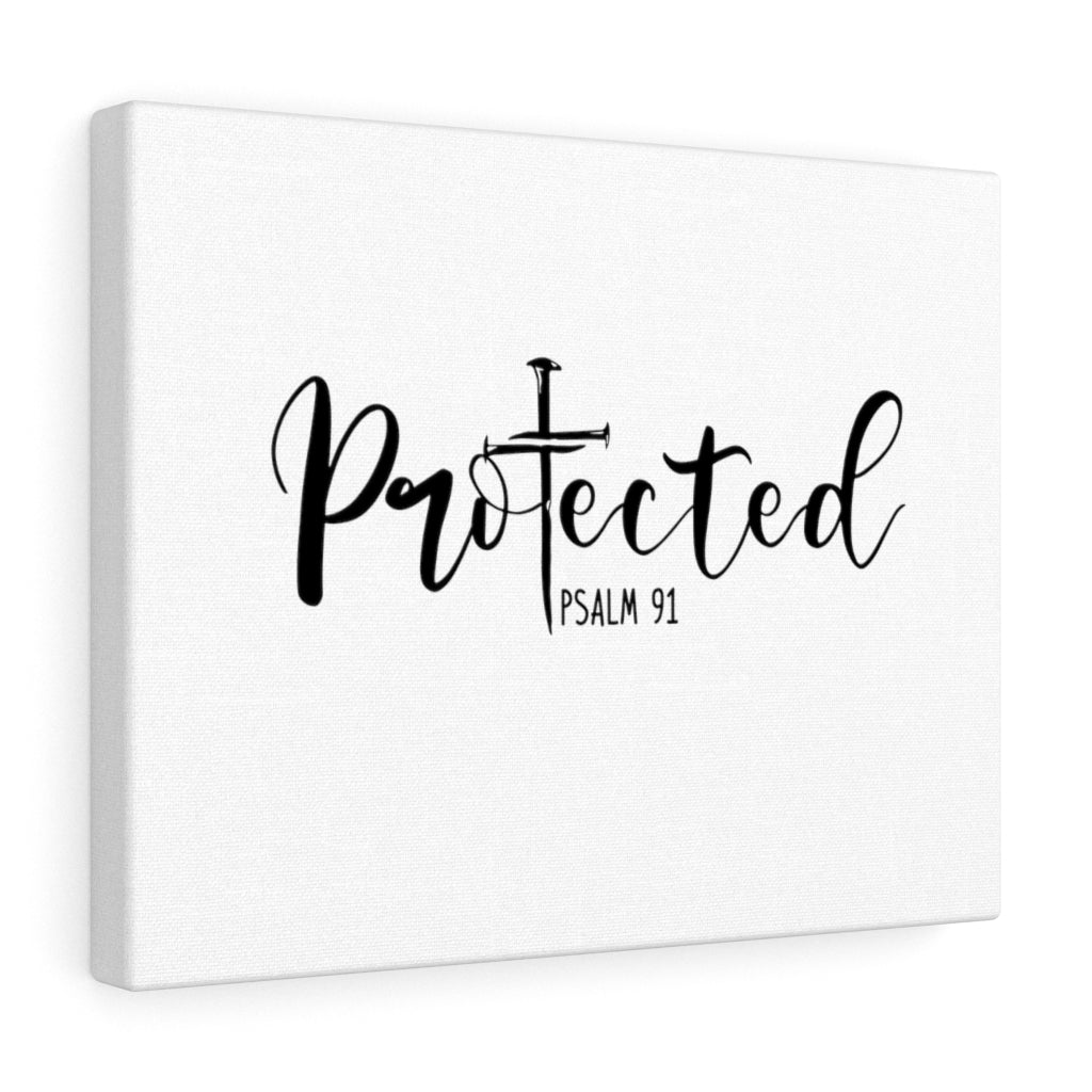 Scripture Walls Protected Cross Psalm 91 Bible Verse Canvas Christian Wall Art Ready to Hang Unframed-Express Your Love Gifts