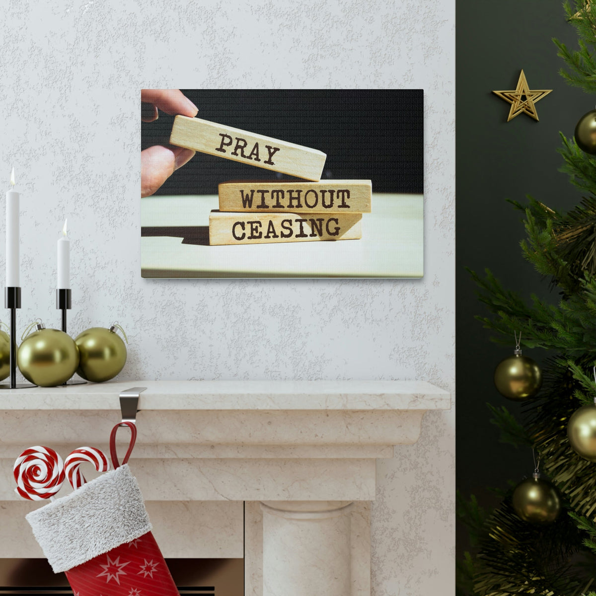 Scripture Walls Proud Without Ceasing Bible Verse Canvas Christian Wall Art Ready to Hang Unframed-Express Your Love Gifts