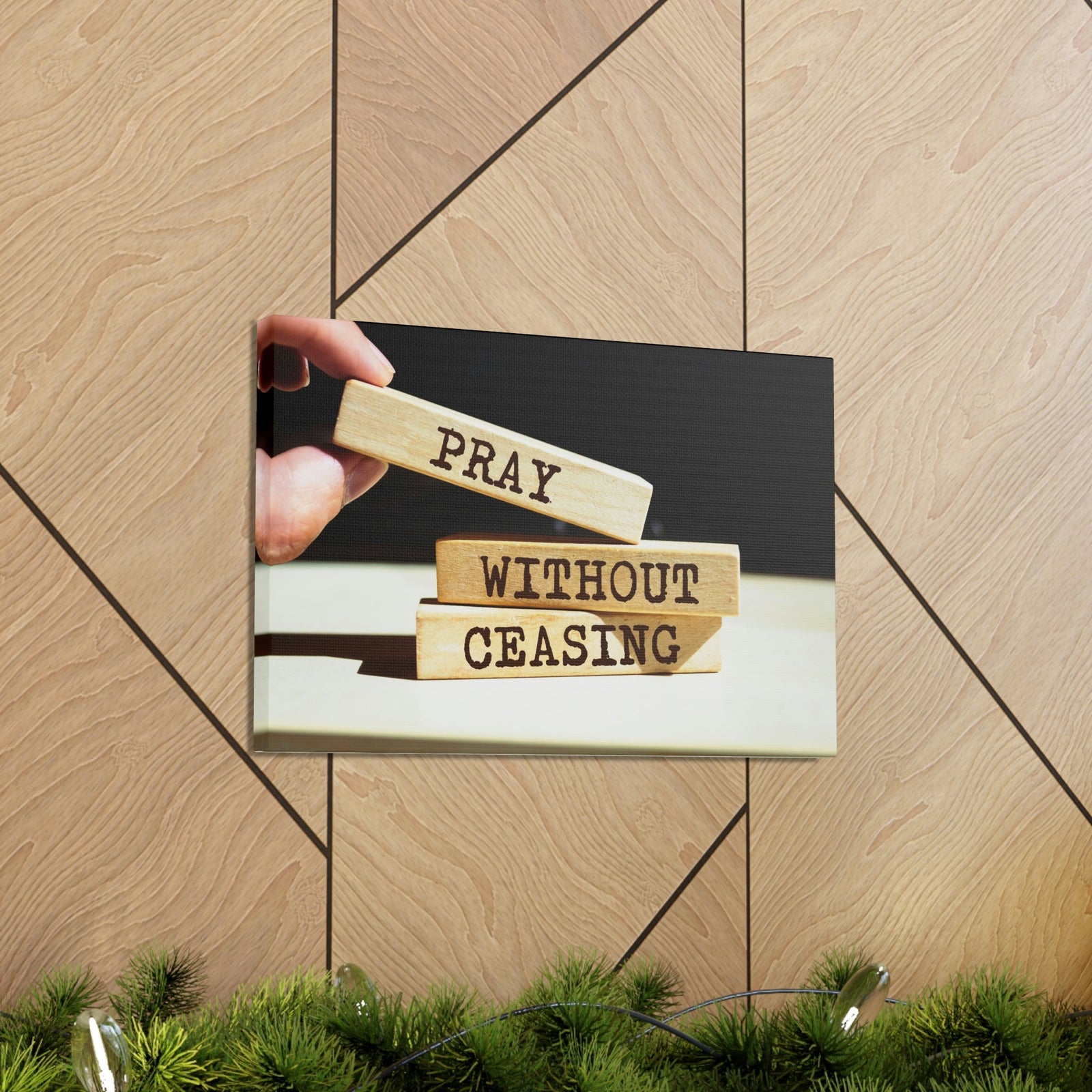 Scripture Walls Proud Without Ceasing Bible Verse Canvas Christian Wall Art Ready to Hang Unframed-Express Your Love Gifts