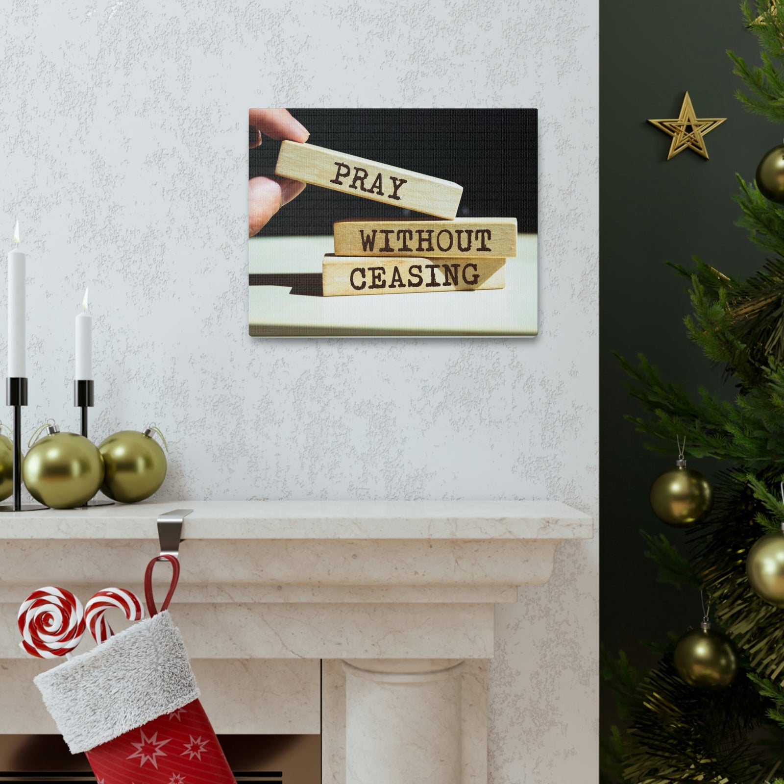 Scripture Walls Proud Without Ceasing Bible Verse Canvas Christian Wall Art Ready to Hang Unframed-Express Your Love Gifts