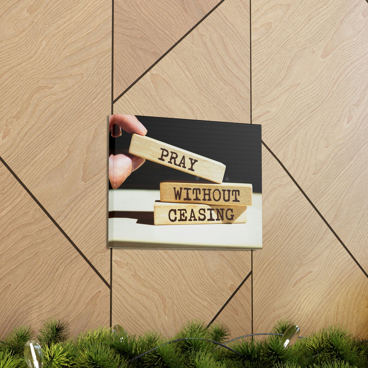 Scripture Walls Proud Without Ceasing Bible Verse Canvas Christian Wall Art Ready to Hang Unframed-Express Your Love Gifts