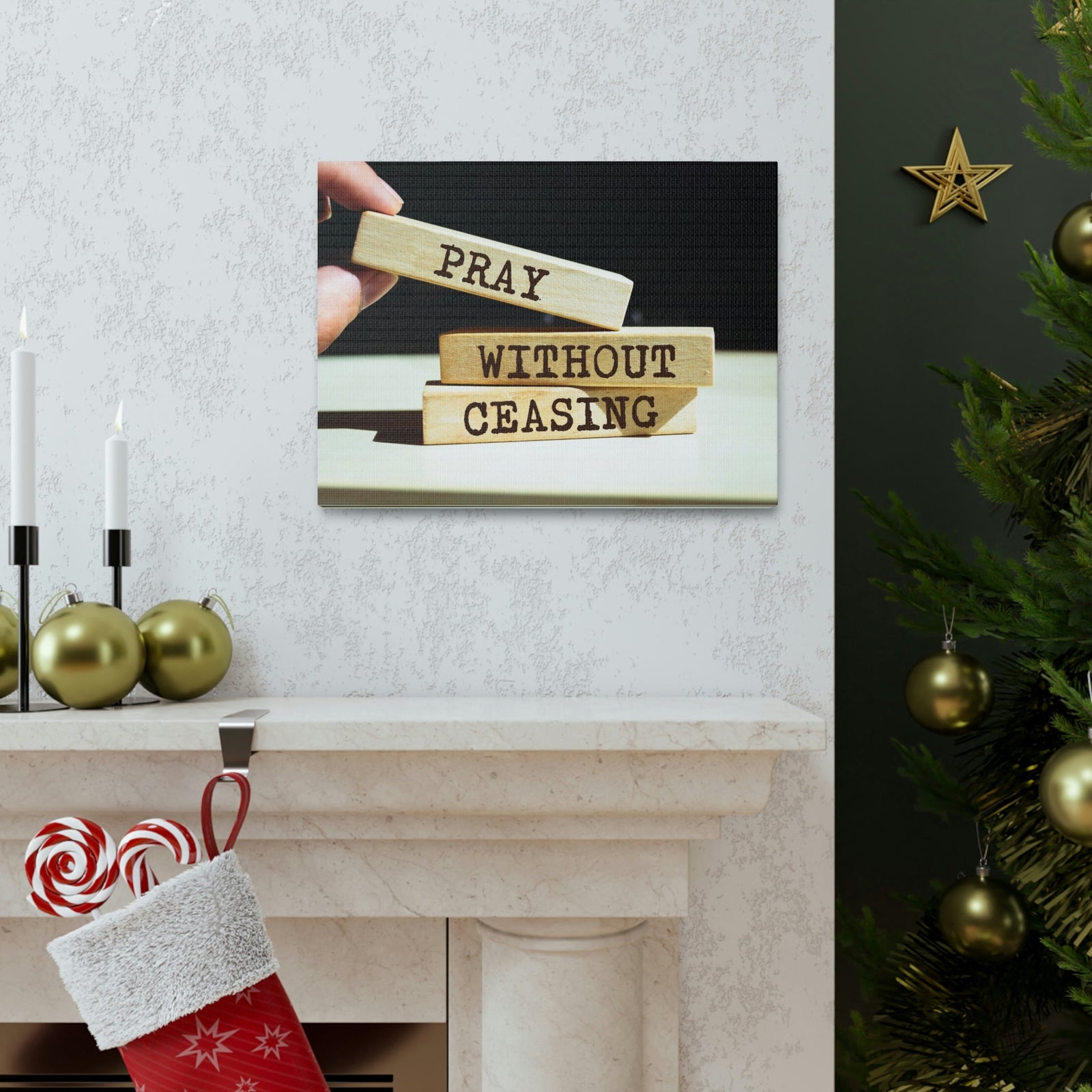 Scripture Walls Proud Without Ceasing Bible Verse Canvas Christian Wall Art Ready to Hang Unframed-Express Your Love Gifts