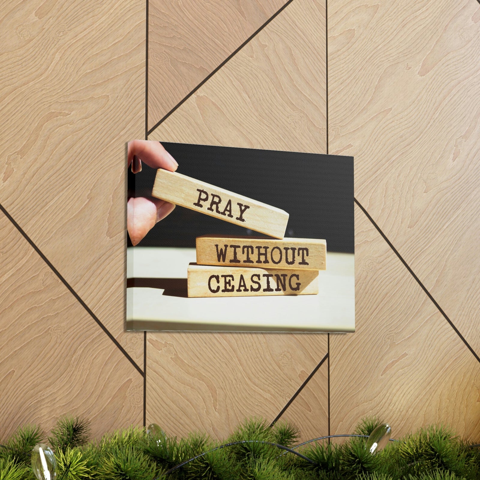 Scripture Walls Proud Without Ceasing Bible Verse Canvas Christian Wall Art Ready to Hang Unframed-Express Your Love Gifts