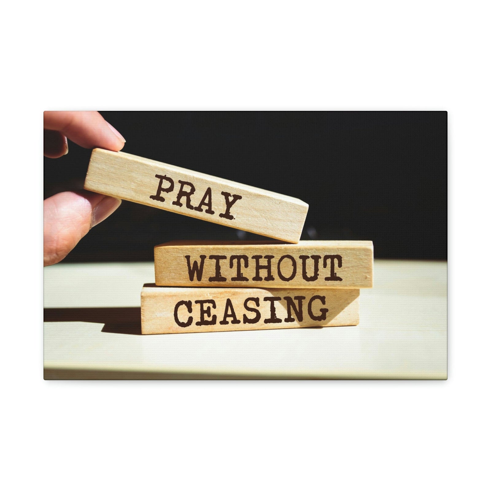 Scripture Walls Proud Without Ceasing Bible Verse Canvas Christian Wall Art Ready to Hang Unframed-Express Your Love Gifts