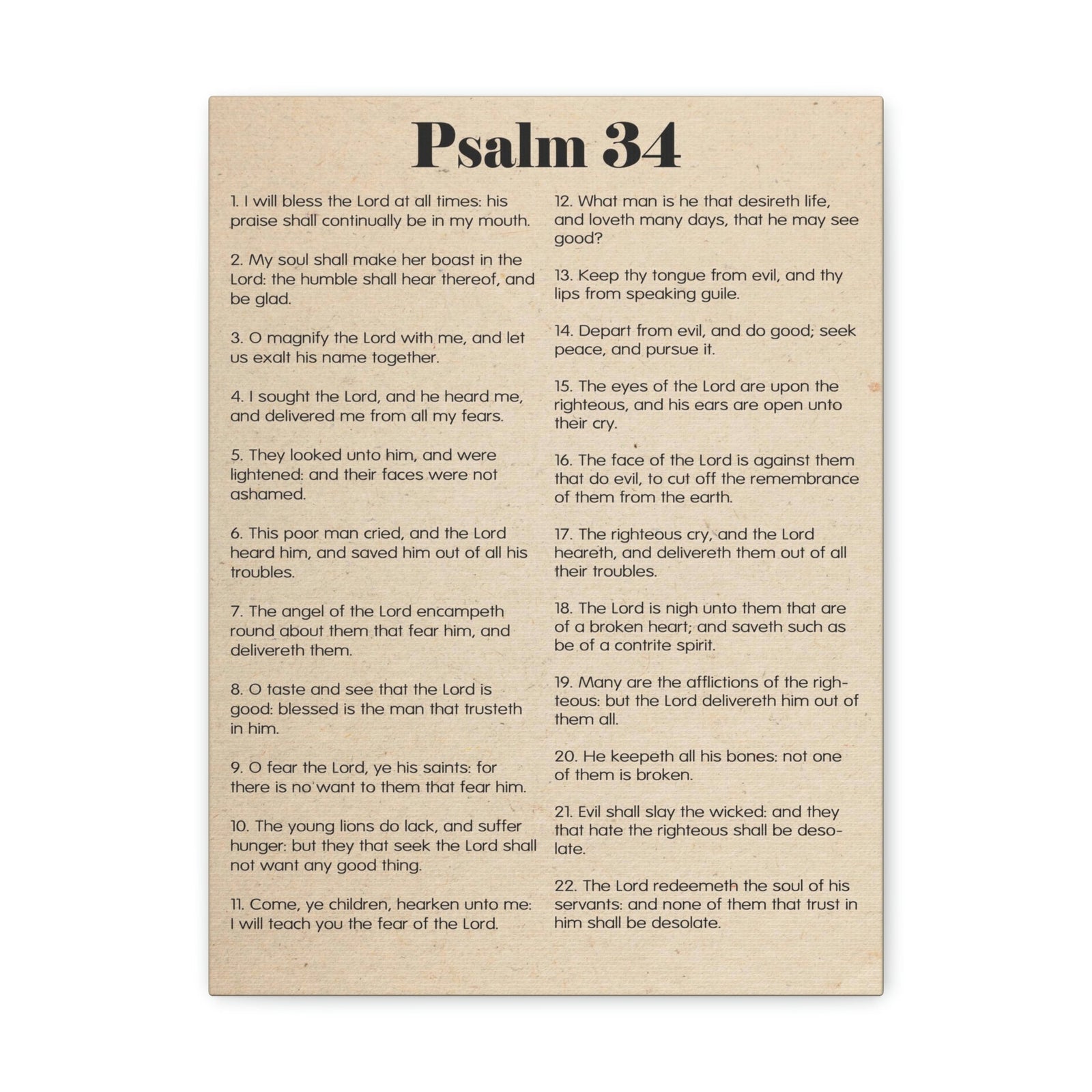 Scripture Walls Psalm 34 Brokenness to Wholeness Christian Wall Art Print Ready to Hang Unframed-Express Your Love Gifts
