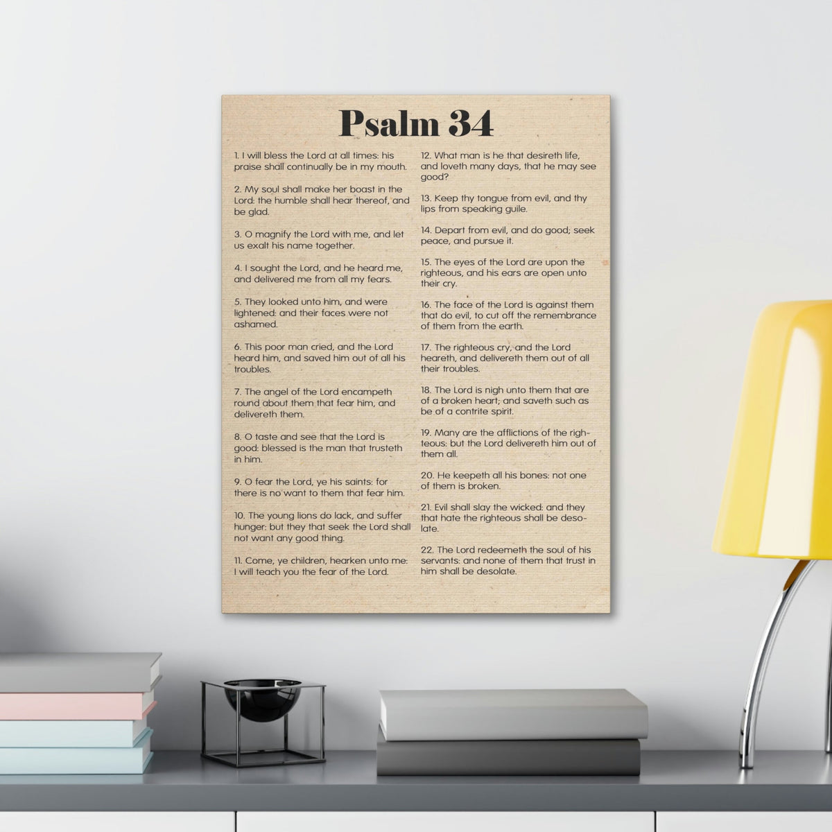 Scripture Walls Psalm 34 Brokenness to Wholeness Christian Wall Art Print Ready to Hang Unframed-Express Your Love Gifts