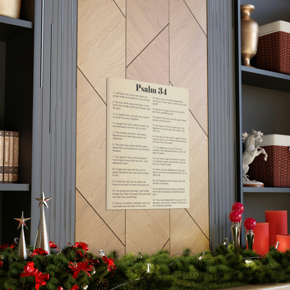 Scripture Walls Psalm 34 Brokenness to Wholeness Christian Wall Art Print Ready to Hang Unframed-Express Your Love Gifts