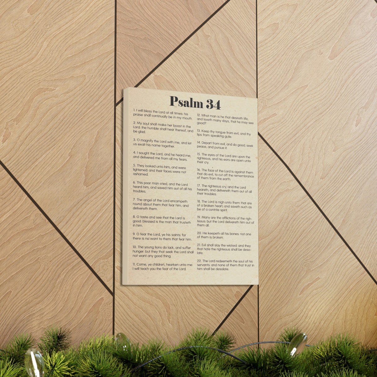 Scripture Walls Psalm 34 Brokenness to Wholeness Christian Wall Art Print Ready to Hang Unframed-Express Your Love Gifts